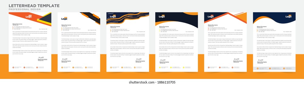 Simple creative modern letter head templates for your project design, Vector illustration