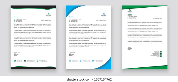 Simple creative modern letter head templates for your project design, Vector illustration
