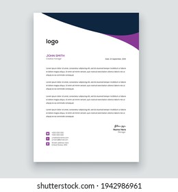 Simple creative modern letter head templates for your project design, Vector illustration