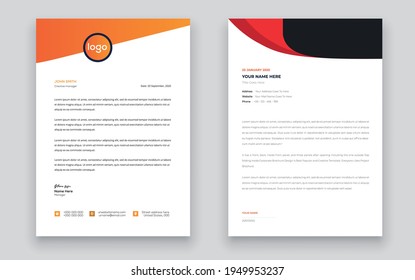 Plantillas de cabecera de letra sencillas y creativas para el diseño del proyecto, ilustración vectorial