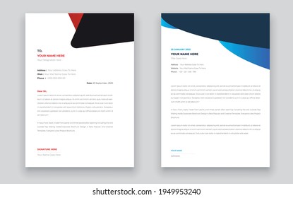 Simple creative modern letter head templates for your project design, Vector illustration