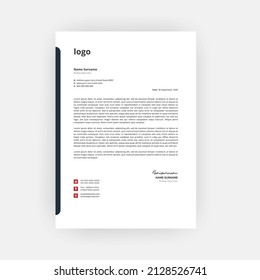 Simple creative modern letter head templates for your project design,a4 sizes.