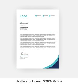 Simple creative modern letter head templates for your project design, Vector illustration