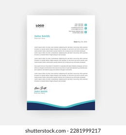 Simple creative modern letter head templates for your project design, Vector illustration,A4 size