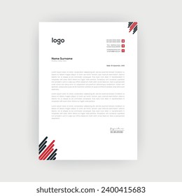 Simple creative modern letter head templates for your project design, Vector illustration