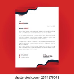 Simple creative modern letter head templates for your business.