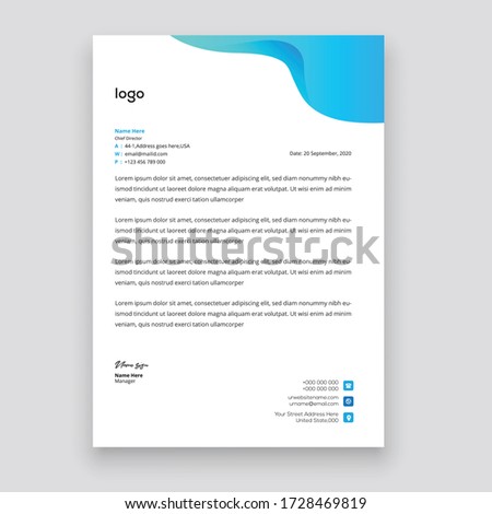 Simple creative modern letter head templates for your project design, Vector illustration
