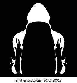 Simple creative modern Man in Hoodie Logo design template suitable for t-shirt logo, digital, icon, wallpaper and other marketing material purpose