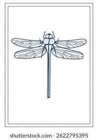 libélula da natureza simples, criativa e moderna