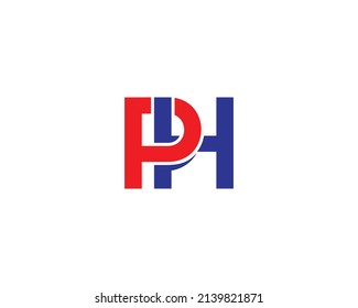 Simple Creative Modern PH Letters Logo Design Element Concept Template illustration.