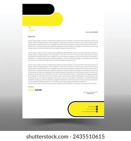 Simple, creativo, moderno, único diseño limpio membrete conjunto a4 tamaños.