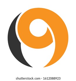 Simple, creative and clean abstract nine or 9 vector logo design. Suitable for  Company Logo, Print, Digital, Icon, Apps, print T-Shirts and Other Marketing Material Purpose