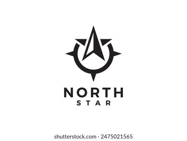 simple creative north star logo vector icon design