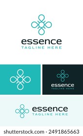 Simple Creative Organic Health Essence Liquid Oil Drop Logo Design Branding Template