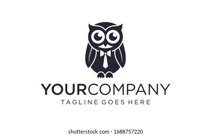 Simple and creative owl logo design vector	
