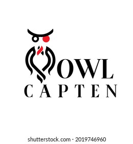 Simple and creative owl logo design vector