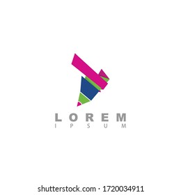 Simple Creative with pen concept logo icon vector design