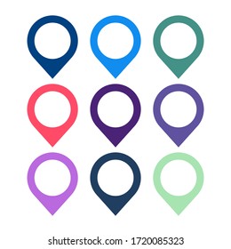 Simple Creative Pin Location concept logo icon vector design