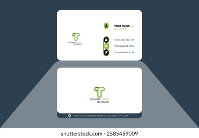 simple creative professional business card design, black, white, visiting card design, vector layout, illustration