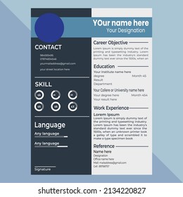 Simple and creative resume design template