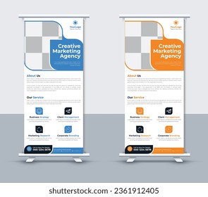 Diseño de banner de resumen creativo simple, plantilla de banner de resumen empresarial Ilustrador de vectores