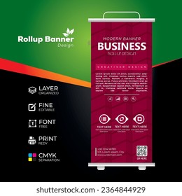 Simple Creative Roll up banner design template Modern Exhibition Advertising Trend Business 