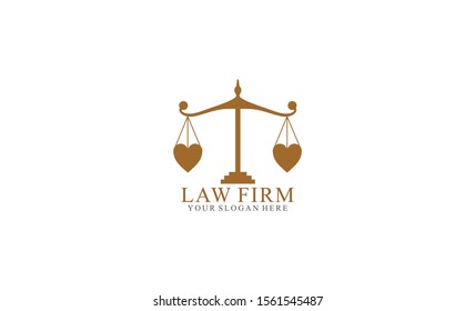 simple creative scales and heart logo icon vector design, luxurious Law firm line trend . Universal legal, Lawyer services, 
 sword column idea creative premium symbol, logo template.