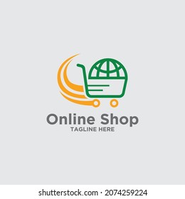 Plantilla de icono vectorial del logotipo de tienda creativa simple