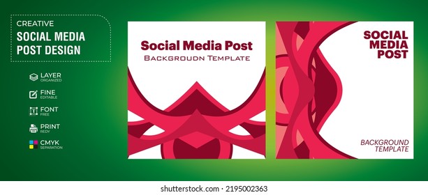 Simple Creative social media post design template 