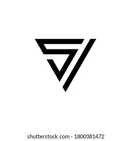 diseño de logotipo de letras S,SV creativo simple
