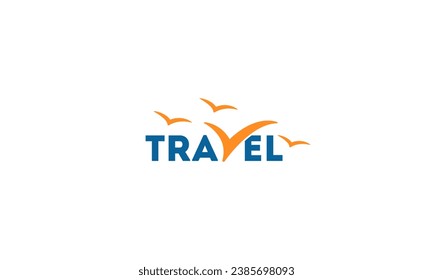 Simple Creative travel logo design template.