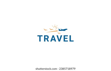 Simple plantilla de diseño de logotipo de viaje creativo.