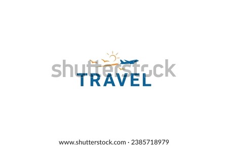 Simple Creative travel logo design template.