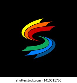 simple creative typography S vector logo