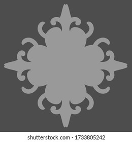 Simple and creative vector illustration. Elegant figure on dark grey background.