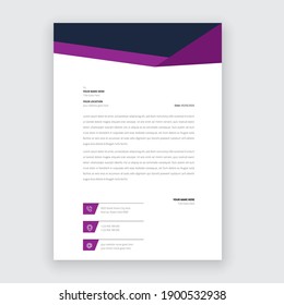 Simple and Creative  Vector Letter Head Template 
