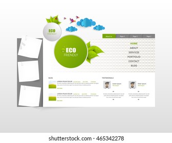 Simple Creative Website Temnplate Design. Vector Eps 10 illustration.