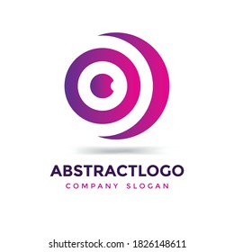 Leyenda del logotipo de la rueda creativa simple O vector del signo del diseño moderno.