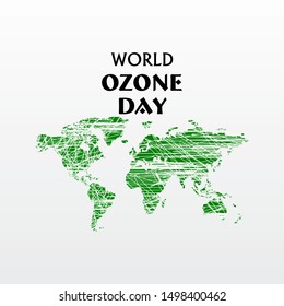 Simple and creative World ozone day concept. Beautiful and simple element.
Abstract and minimalist design. 
