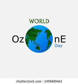 Simple and creative World ozone day concept. Beautiful and simple element.
Abstract and minimalist design. 