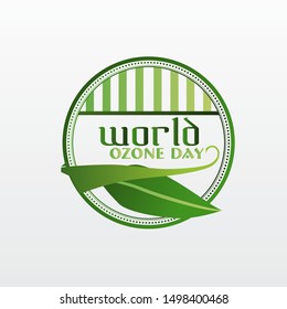 Simple and creative World ozone day concept. Beautiful and simple element.
Abstract and minimalist design. 
