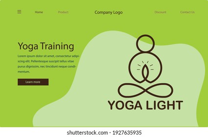 diseño creativo y sencillo de logotipo de luz de yoga adecuado para el logotipo de la empresa, impresión, digital, icono, aplicaciones y otros fines de marketing