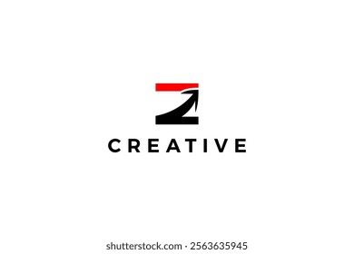 Simple Creative Z letter logo with up 
arrow.