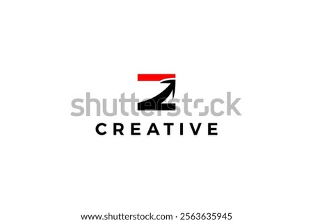 Simple Creative Z letter logo with up 
arrow.