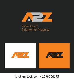 simple and creative A to Z realty logo