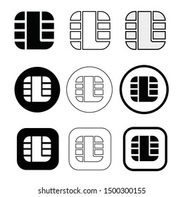 Simple credit card icon sign design