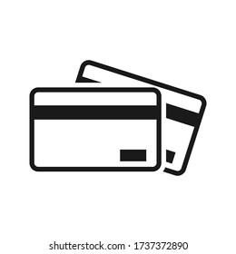 Ilustración vectorial de icono de tarjeta de crédito simple. modificable por color