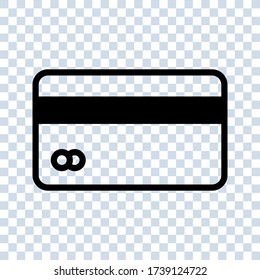 Simple Credit Card icon vector illustration. color editable on blank background