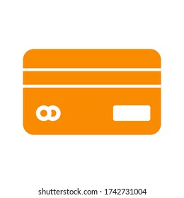 Simple Credit Card icon vector illustration. color editable on blank background