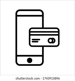 Simple Credit Card, payment icon vector illustration. color editable on white background